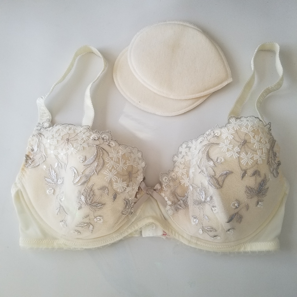 Lauma Stunning Bridal Underwire Push Up Bra Made In Europe 34C